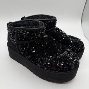 UGG Ultra Mini Platform Sequin Boots